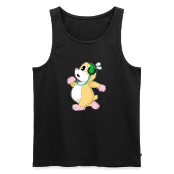 Hamster Jogger Jogging Sports - Men's Premium Organic Tank Top - black - Front - Michal (187cm)