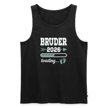 Brother 2026 Loading Siblings-to-be Gift - Men's Premium Organic Tank Top - black - Front - Michal (187cm)