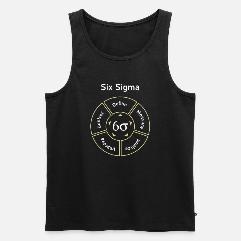 Six Sigma Process Define Measure - Men's Premium Organic Tank Top - black