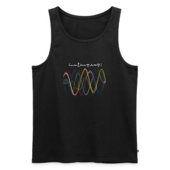 Bunte Wellen in Sinus- und Fourier-Reihen - Männer Premium Bio Tank Top - Schwarz - Vorne - AI Model Male 178 light (178cm)