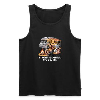Funny If I Won The Lottery You’d Notice Yacht boat - Männer Premium Bio Tank Top - Schwarz - Vorne - Michal (187cm)