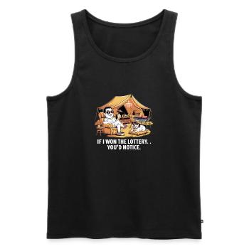 Funny If I Won The Lottery You’d Notice Yacht boat - Männer Premium Bio Tank Top - Schwarz - Vorne - Michal (187cm)