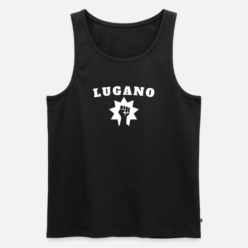 Lugano - Männer Premium Bio Tank Top - Schwarz