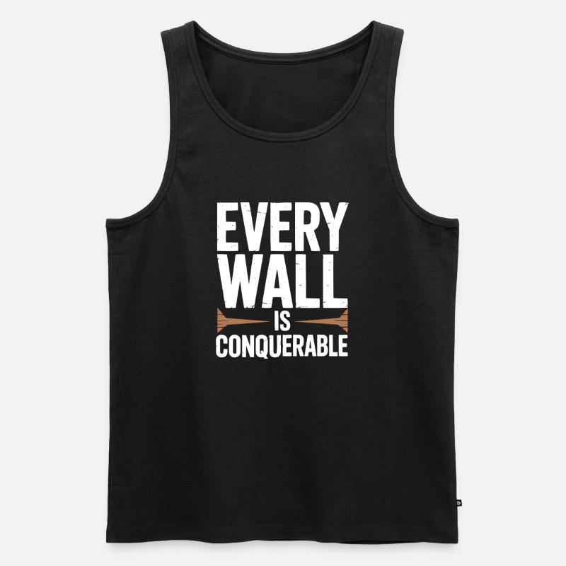 Klettern Bergsteigen Karabiner Bouldern - Männer Premium Bio Tank Top - Schwarz