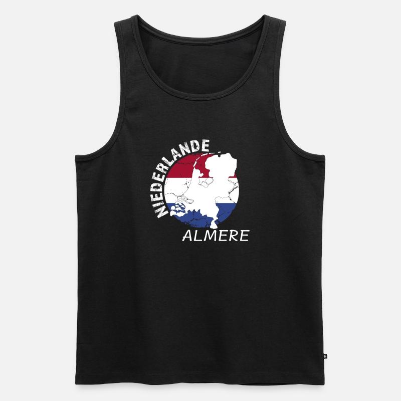 Almere - Männer Premium Bio Tank Top - Schwarz