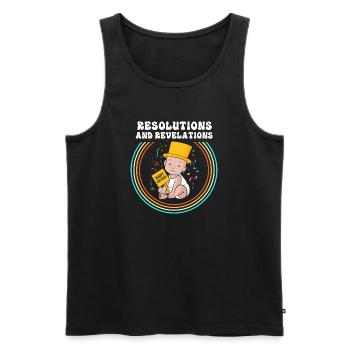 Gender Reveal Neujahr - Männer Premium Bio Tank Top - Schwarz - Vorne - AI Model Male 178 light (178cm)