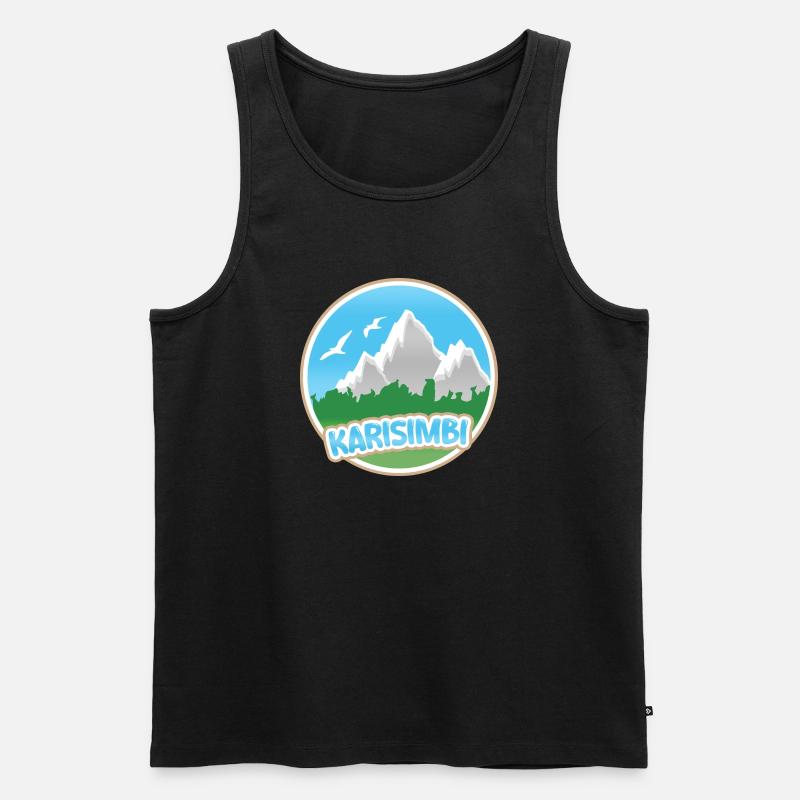 Karisimbi Karisimbi - Männer Premium Bio Tank Top - Schwarz