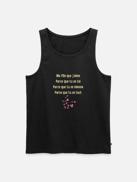 Bedingungslose Liebe für meine Tochter - Männer Premium Bio Tank Top - Schwarz
