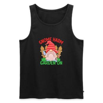 Garden Gnome Costume Gnome Harm Garden On Gnome - Men's Premium Organic Tank Top - black - Front - AI Model Male 178 light (178cm)