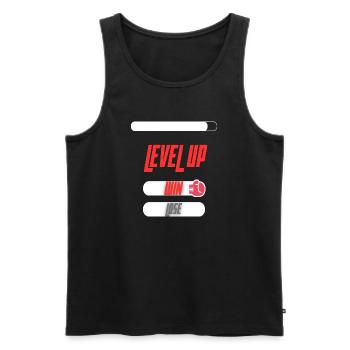 Level Up Win Lose Conception de jeux de sport - Débardeur bio Premium Homme - noir - Devant - AI Model Male 178 light (178cm)