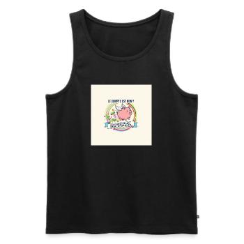 The count is good winged pig - Men's Premium Organic Tank Top - black - Front - AI Model Male 178 light (178cm)