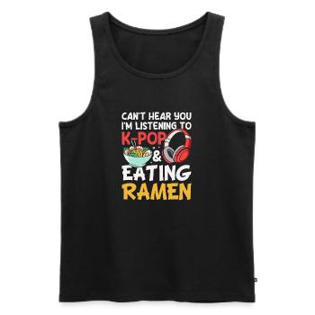 K-Pop Korea-Popmusik Ramen Nudelsuppe Japan - Männer Premium Bio Tank Top - Schwarz - Vorne - Michal (187cm)