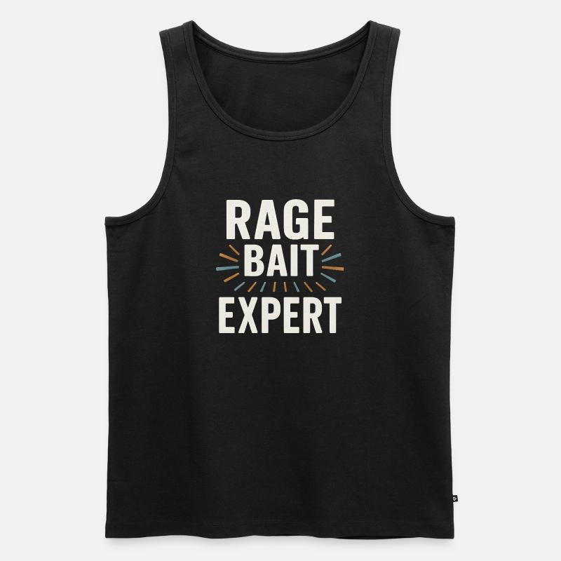 Rage Bait Experte, lustige Sprüche - Männer Premium Bio Tank Top - Schwarz