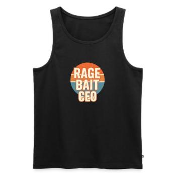 Rage Bait CEO Retro Lustiges Wort - Männer Premium Bio Tank Top - Schwarz - Vorne - AI Model Male 178 light (178cm)