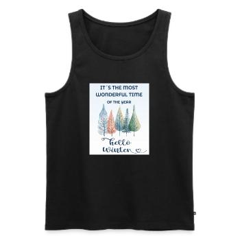 It's the Most Wonderful Time of the Year – Winter - Men's Premium Organic Tank Top - black - Front - Michal (187cm)