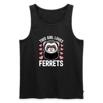 Ferret Saying Funny Ferret Gift - Men's Premium Organic Tank Top - black - Front - Michal (187cm)