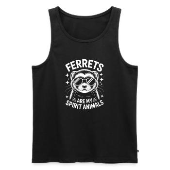 Ferret Saying Funny Ferret Gift - Men's Premium Organic Tank Top - black - Front - Michal (187cm)