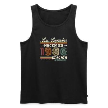 40 Years 1986 Vintage Retro Birthday - Men's Premium Organic Tank Top - black - Front - Michal (187cm)