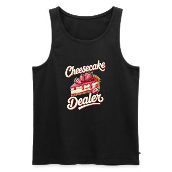 Kuchen - Männer Premium Bio Tank Top - Schwarz - Vorne - AI Model Male 178 light (178cm)
