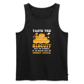 Honey Glazed Biscuit Stack - Men's Premium Organic Tank Top - black - Front - AI Model Male 178 light (178cm)