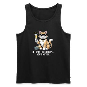 Funny If I Won The Lottery You’d Notice Yacht boat - Männer Premium Bio Tank Top - Schwarz - Vorne - Michal (187cm)