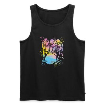 Bob Team Anschieber Bob - Männer Premium Bio Tank Top - Schwarz - Vorne - AI Model Male 178 light (178cm)