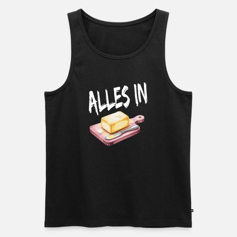 Butterblock Küchenkunst - Männer Premium Bio Tank Top - Schwarz