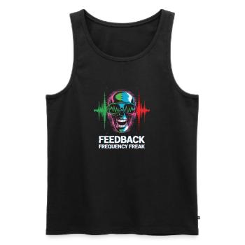 Feedback Frequency Freak Punk Rock Music - Männer Premium Bio Tank Top - Schwarz - Vorne - AI Model Male 178 light (178cm)