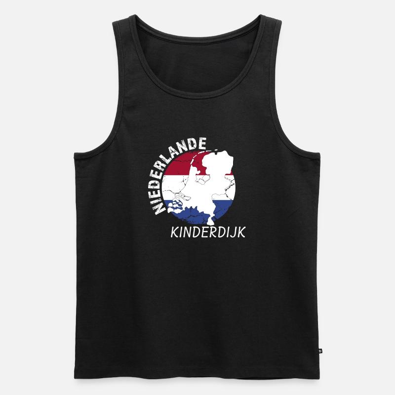 Kinderdijk - Männer Premium Bio Tank Top - Schwarz