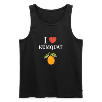 Ich mag Kumquat und Zitrusfrüchte - Männer Premium Bio Tank Top - Schwarz - Vorne - AI Model Male 178 light (178cm)