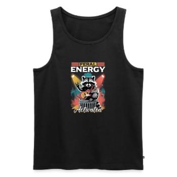 Funny Raccoon - Männer Premium Bio Tank Top - Schwarz - Vorne - Michal (187cm)