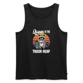 Funny Raccoon - Männer Premium Bio Tank Top - Schwarz - Vorne - Michal (187cm)