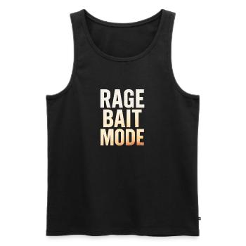 Rage Bait Mode, Funny Saying  - Men's Premium Organic Tank Top - black - Front - AI Model Male 178 light (178cm)