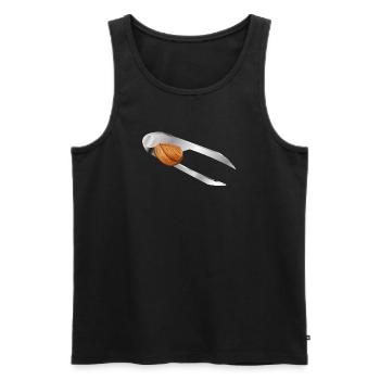 Walnuss im Nussknacker–klassisches Weihnachtsmotiv - Männer Premium Bio Tank Top - Schwarz - Vorne - AI Model Male 178 light (178cm)
