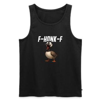 F-Honk-F Goose Funny Goose FHONKF F Honk F - Men's Premium Organic Tank Top - black - Front - AI Model Male 178 light (178cm)