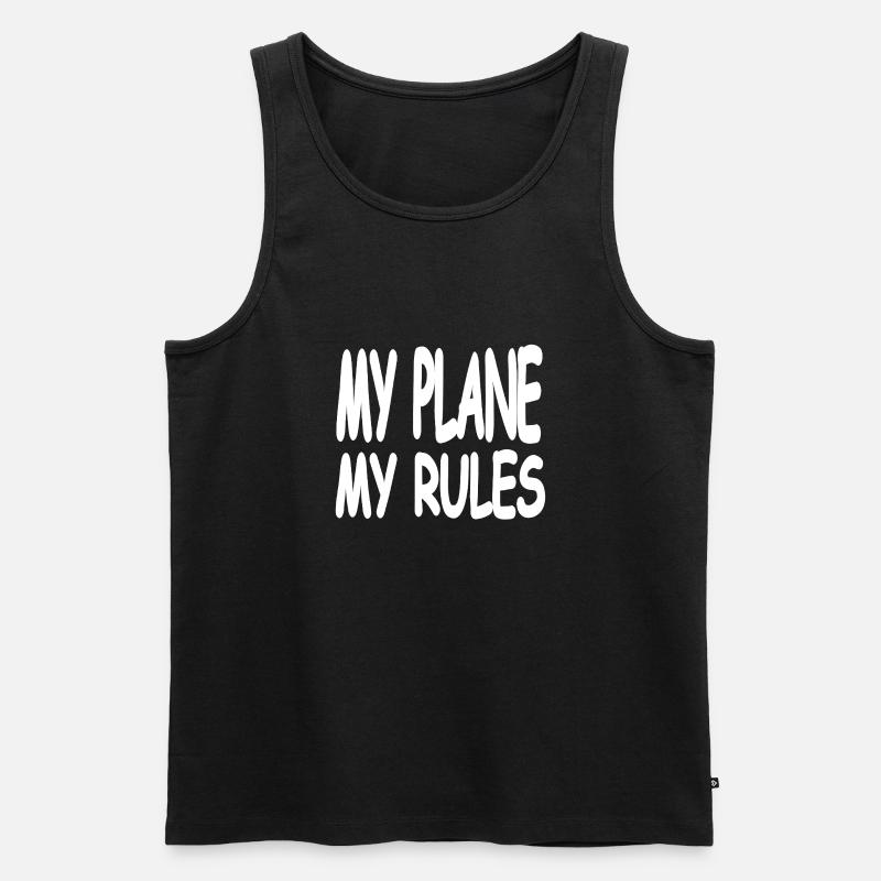 Flugzeug - Männer Premium Bio Tank Top - Schwarz