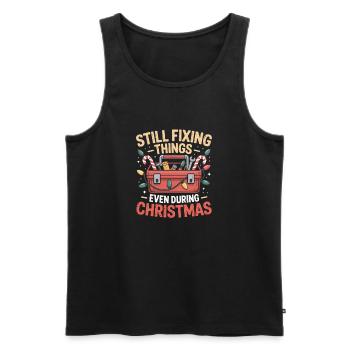 Handwerker Humor - Männer Premium Bio Tank Top - Schwarz - Vorne - Michal (187cm)