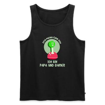 Fête des Pères Père Gamer Jeux Vidéo Papa - Débardeur bio Premium Homme - noir - Devant - Michal (187cm)