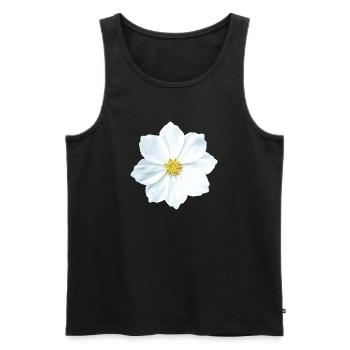 Blume - Männer Premium Bio Tank Top - Schwarz - Vorne - AI Model Male 178 light (178cm)