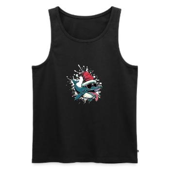Wal Weihnachten Lustig - Männer Premium Bio Tank Top - Schwarz - Vorne - Michal (187cm)