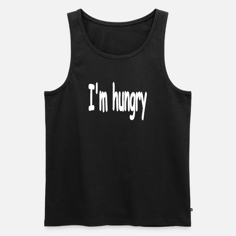 Hunger - Männer Premium Bio Tank Top - Schwarz