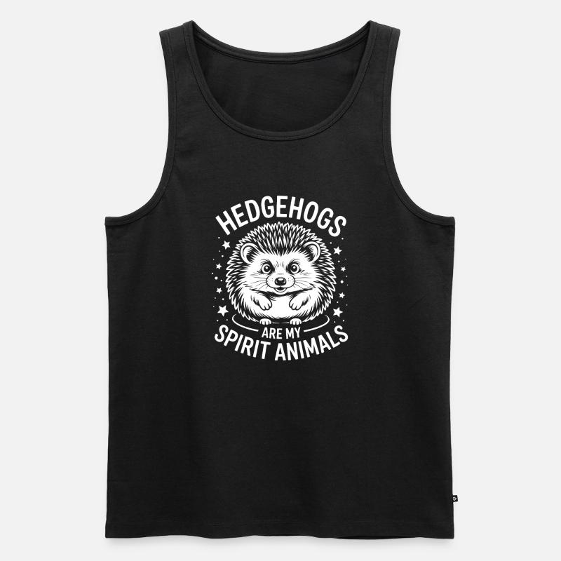 Igel Spruch Lustiges Igel Geschenk - Männer Premium Bio Tank Top - Schwarz