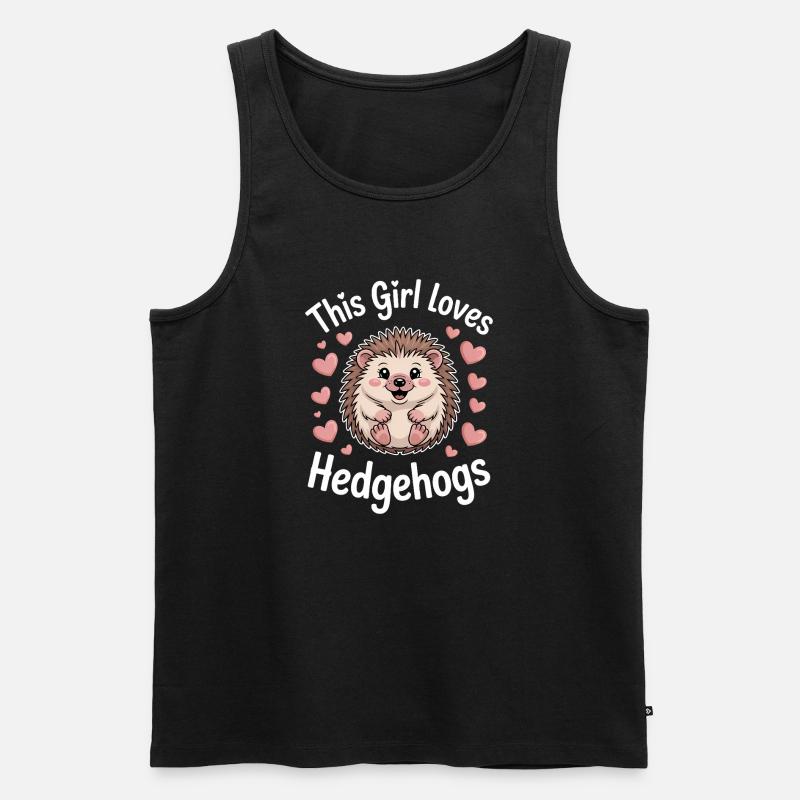 Igel Spruch Lustiges Igel Geschenk - Männer Premium Bio Tank Top - Schwarz