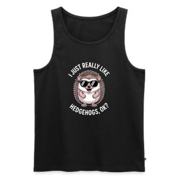 Igel Spruch Lustiges Igel Geschenk - Männer Premium Bio Tank Top - Schwarz - Vorne - Michal (187cm)