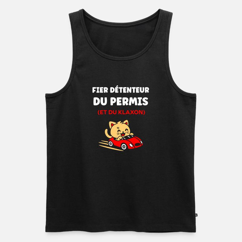 Führerschein-Humor - Männer Premium Bio Tank Top - Schwarz