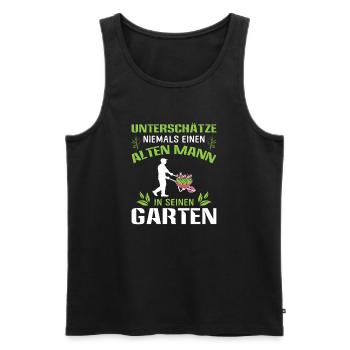 Garden Gardener Gardening Gardening Gardening Gardening - Men's Premium Organic Tank Top - black - Front - AI Model Male 178 light (178cm)