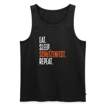 Eat Sleep Schützenfest Lustiger Schützenfest - Männer Premium Bio Tank Top - Schwarz - Vorne - AI Model Male 178 light (178cm)