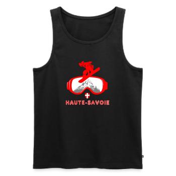 Design Haute Savoie - Männer Premium Bio Tank Top - Schwarz - Vorne - AI Model Male 178 light (178cm)