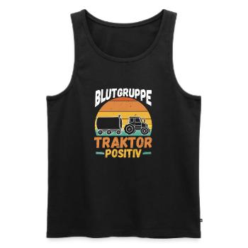 Landwirt Bauernhof Farmer Bauer Traktor - Männer Premium Bio Tank Top - Schwarz - Vorne - AI Model Male 178 light (178cm)