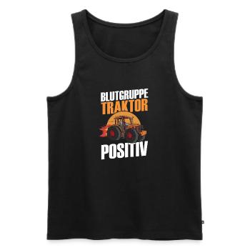 Agriculteur Agriculteur Agriculteur Tracteur Agricole - Débardeur bio Premium Homme - noir - Devant - Michal (187cm)